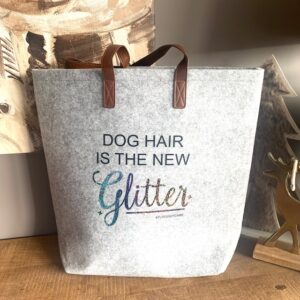 Luxe Shopperbags - Licht Grijs, Dog Hair Is the New Glitter