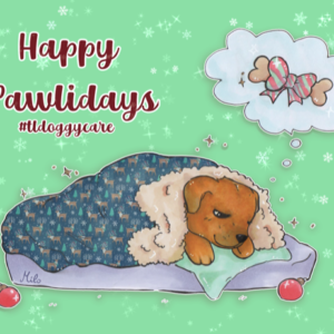 Kerstkaart Happy Pawlidays